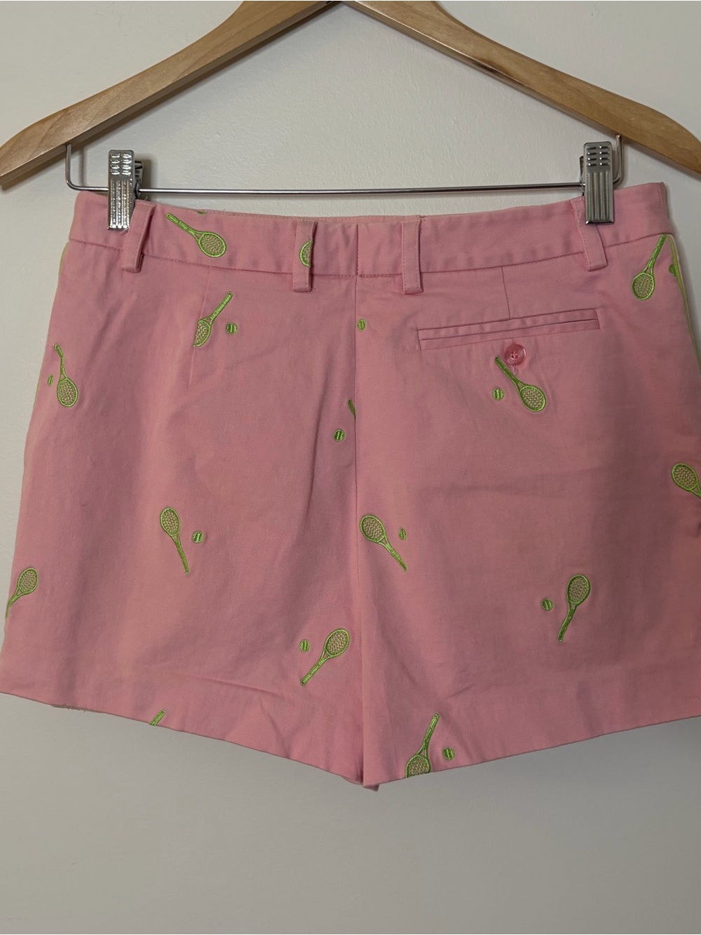 Lilly Pulitzer Pink Embroidered Tennis Racket Shorts size 6 - Picture 2 of 7